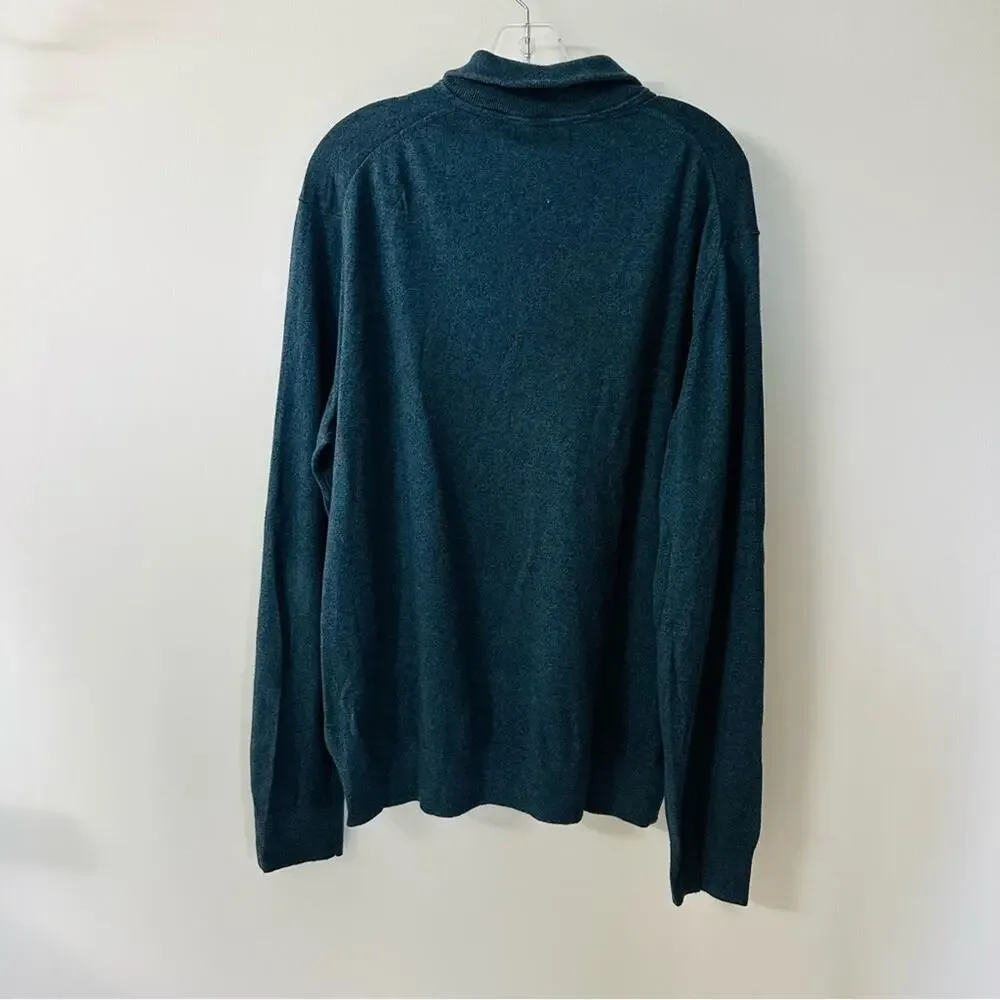 Banana Republic Mens 1/4‎ Zip Pullover Sweater Long Sleeve Cashmere Blend Sz XL